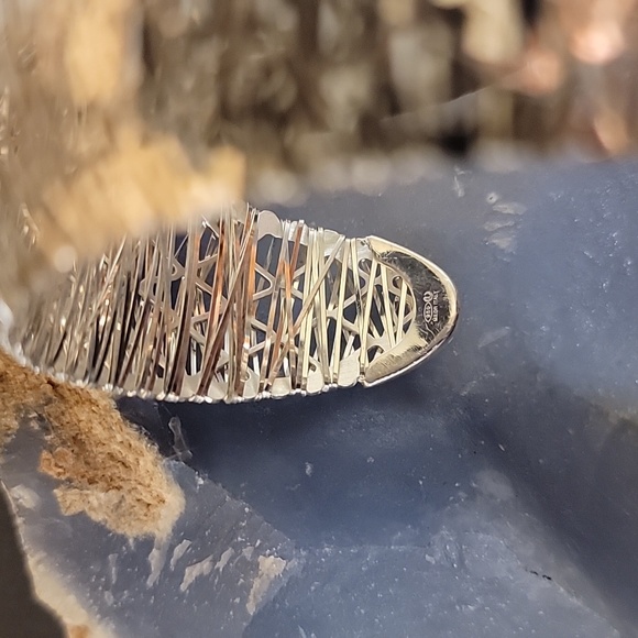 UltraFine Silver Large Bold Wire Wrapped Cuff - Picture 5 of 6